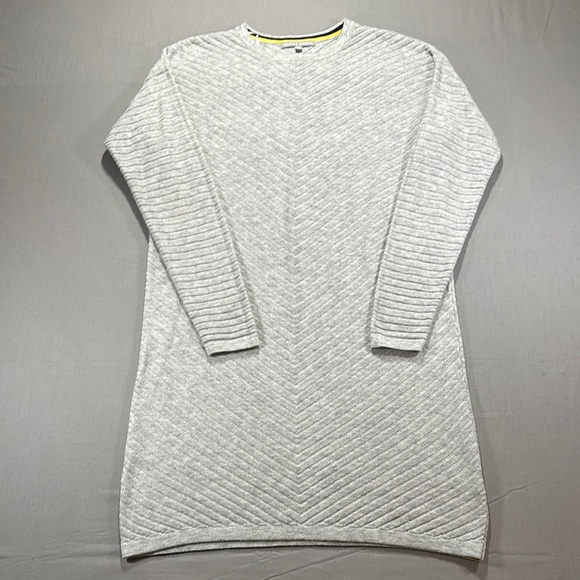 Oliver Bonas Dresses & Skirts - Oliver Bonas Ribbed Knit Sweater Dress, Long Sleeve, Gray, Textured - Womens 8
